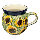 Mug, Belly, 12 oz Medium in "Sunflower Field" by Ceramika Artystyczna | A070-U4737