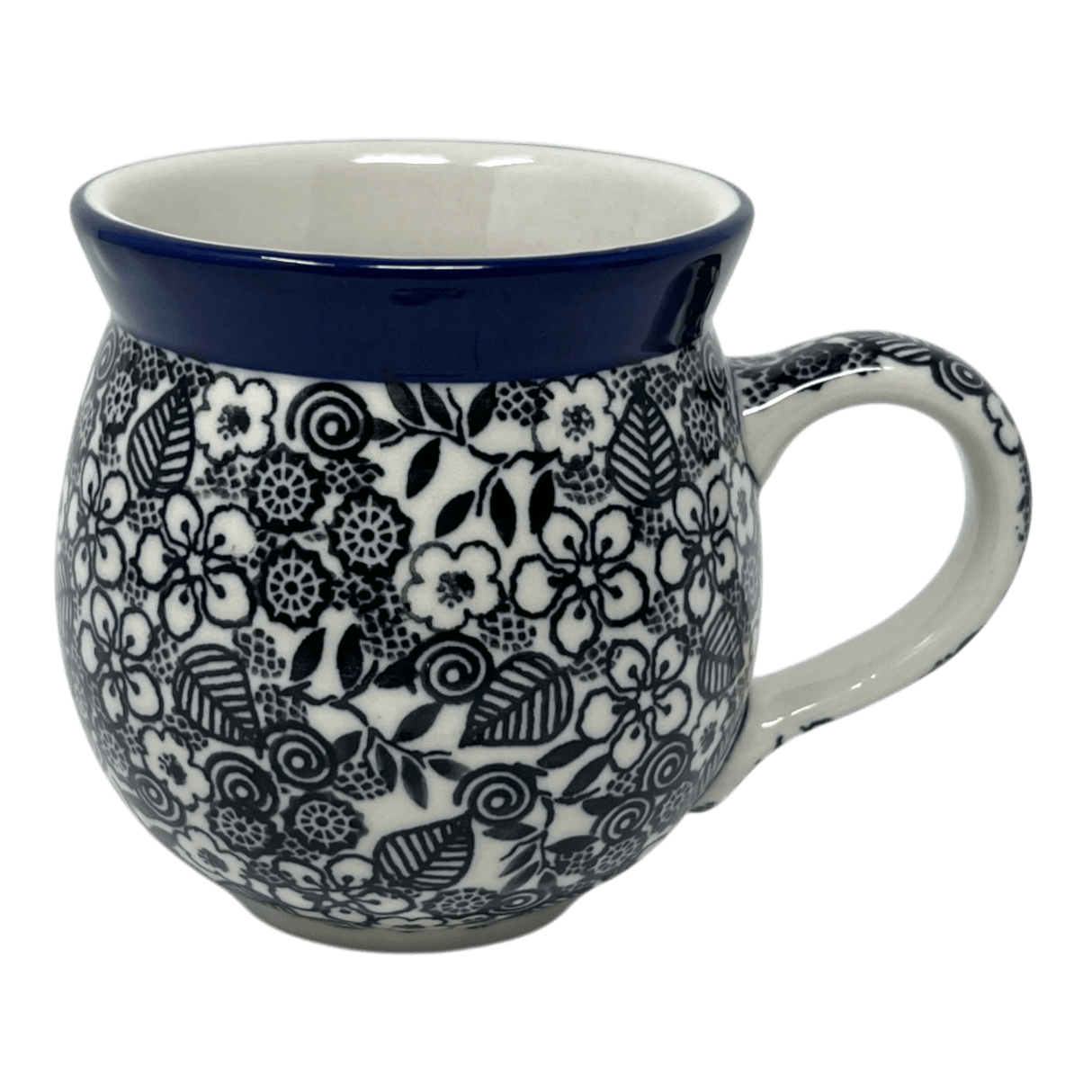Mug, Belly Mug, 16 oz Large in "Night Blossoms" by Ceramika Artystyczna | A073-U4772