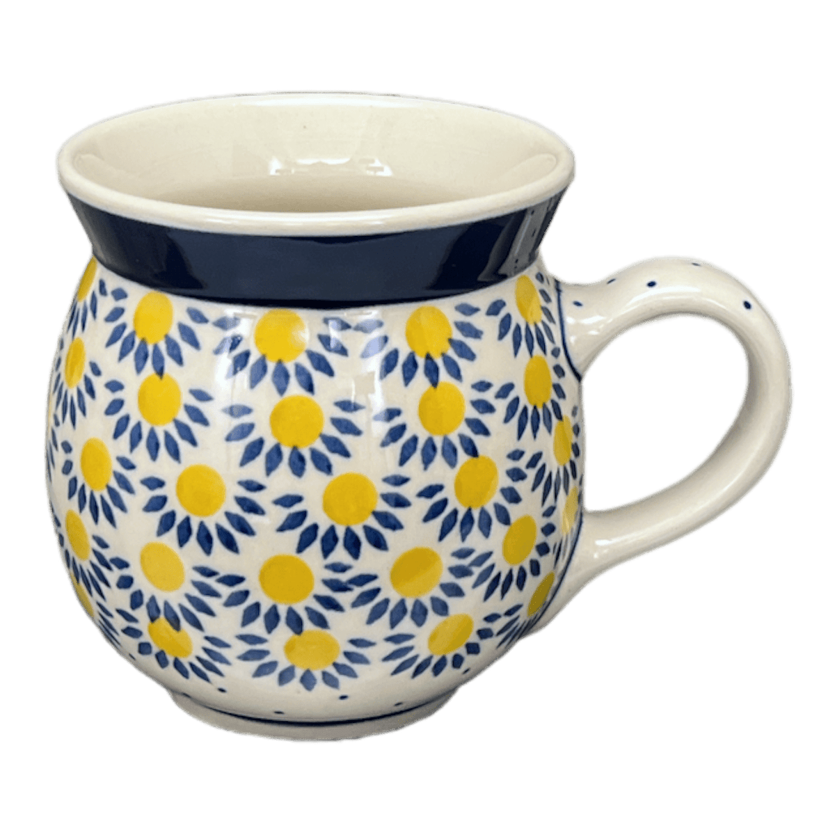 Mug, Belly Mug, 16 oz Large in "Sunny Circle" by Ceramika Artystyczna | A073-0215