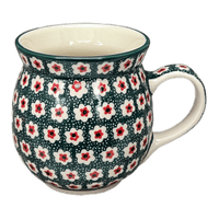 A picture of a Polish Pottery CA 16 oz. Belly Mug (Riot Daffodils) | A073-1174Q as shown at PolishPotteryOutlet.com/products/large-belly-mug-riot-daffodils-a073-1174q
