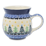 Mug, Belly Mug, 16 oz Large in "Starlit Forest" by Ceramika Artystyczna | A073-1284X