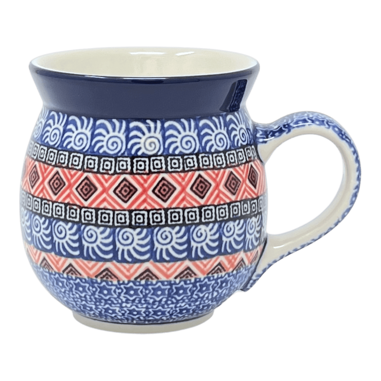 Mug, Belly Mug, 16 oz Large in "Santa Fe Sky" by Ceramika Artystyczna | A073-1350X
