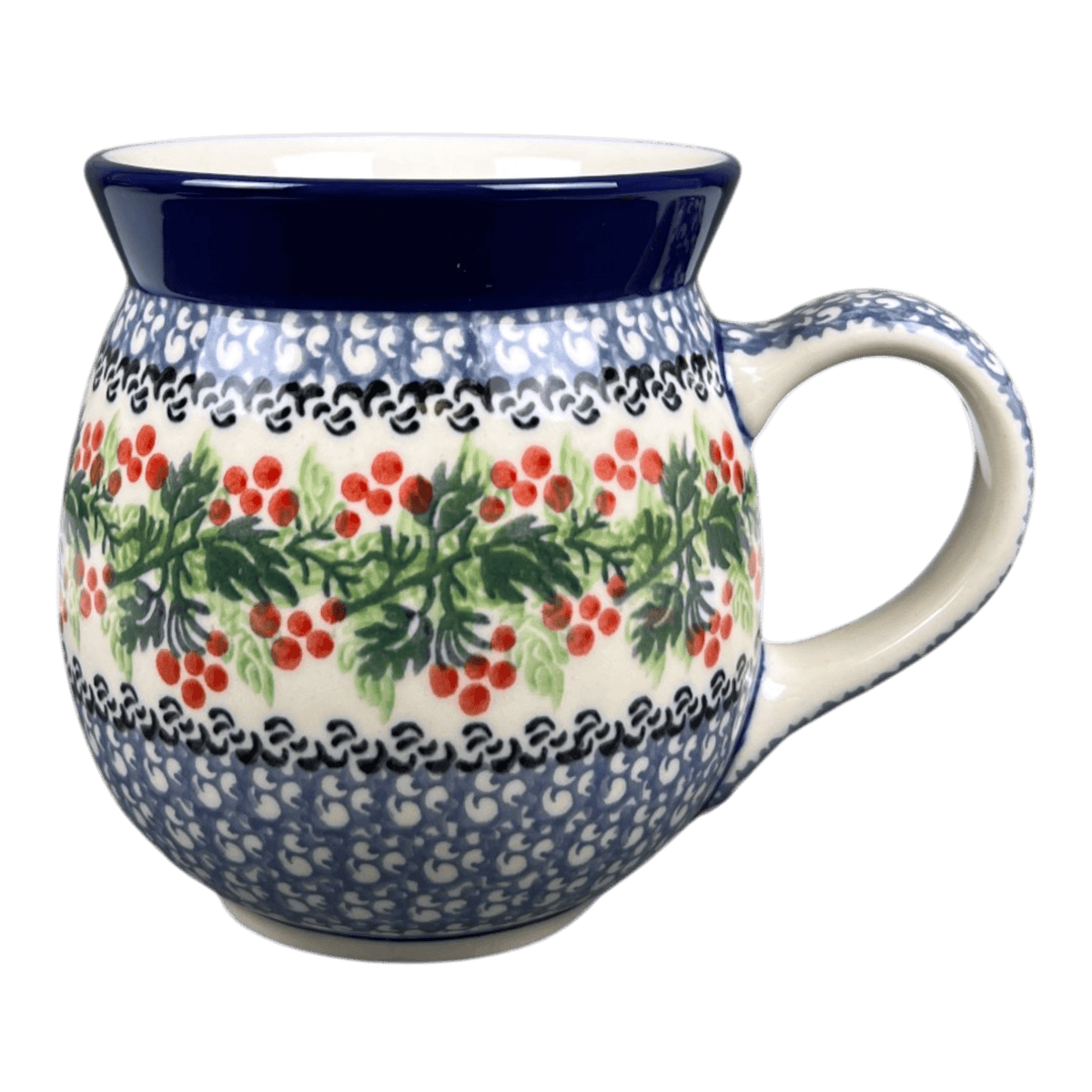 Mug, Belly Mug, 16 oz Large in "Bearberries" by Ceramika Artystyczna | A073-1734X