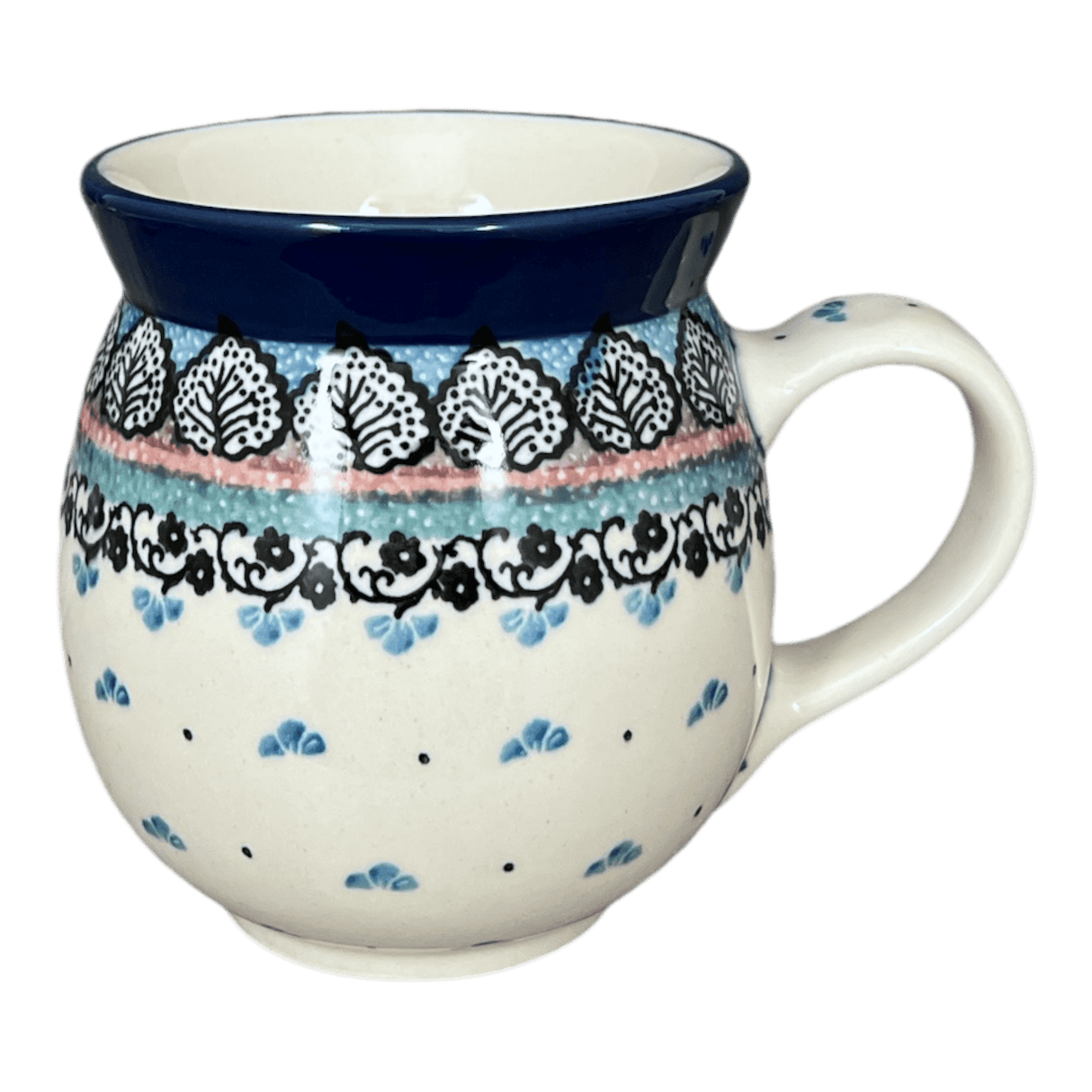 Mug, Belly Mug, 16 oz in "Winter Aspen" by Ceramika Artystyczna | A073-1995X