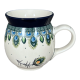 Mug, Belly Mug, 16 oz in "Peacock Plume" by Ceramika Artystyczna | A073-2218X