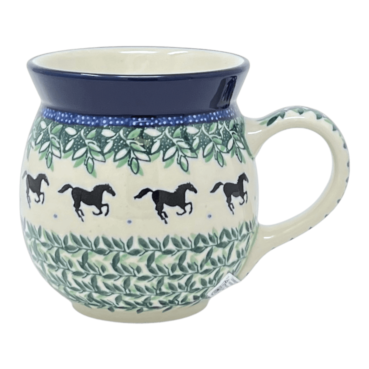 Mug, Belly Mug, 16 oz Large in "Race Track" by Ceramika Artystyczna | A073-2241X