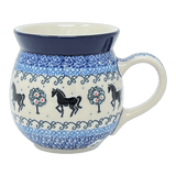 Mug, Belly Mug, 16 oz Large in "Black Stallion" by Ceramika Artystyczna | A073-2257X