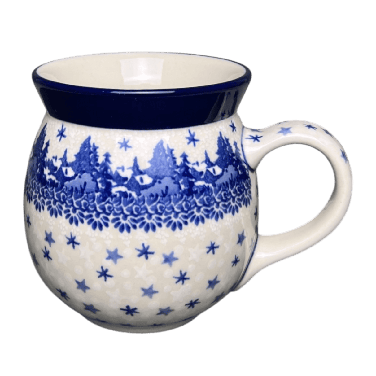 Mug, Belly Mug, 16 oz Large in "Frosted Starlight" by Ceramika Artystyczna | A073-2329x