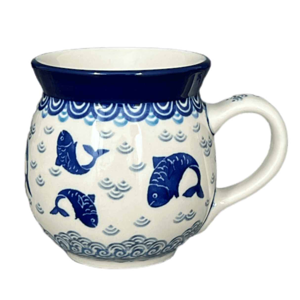 Mug, Belly Mug, 16 oz Large in "Koi Pond" by Ceramika Artystyczna | A073-2372X