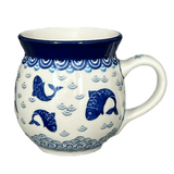 Mug, Belly Mug, 16 oz Large in "Koi Pond" by Ceramika Artystyczna | A073-2372X