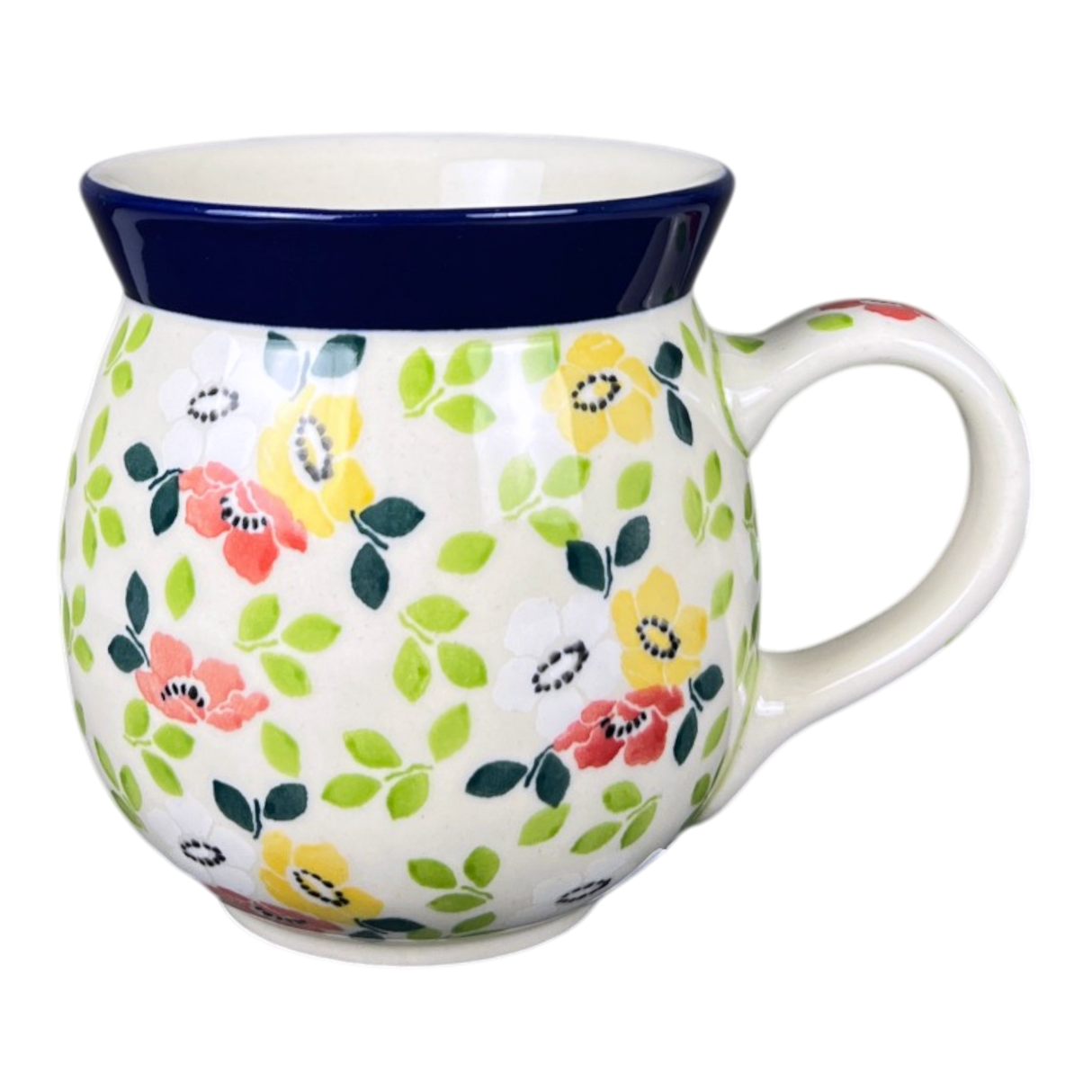 Mug, Belly Mug, 16 oz Large in "Floral Trio" by Ceramika Artystyczna | A073-2376X
