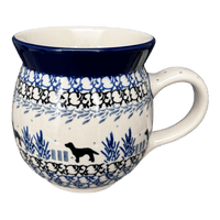 A picture of a Polish Pottery CA 16 oz. Belly Mug (Labrador Loop) | A073-2862X as shown at PolishPotteryOutlet.com/products/large-belly-mug-labrador-loop-a073-2862x