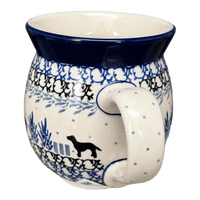 A picture of a Polish Pottery CA 16 oz. Belly Mug (Labrador Loop) | A073-2862X as shown at PolishPotteryOutlet.com/products/large-belly-mug-labrador-loop-a073-2862x