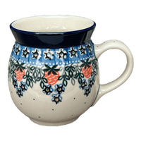 A picture of a Polish Pottery CA 16 oz. Belly Mug (Strawberry Patch) | A073-721X as shown at PolishPotteryOutlet.com/products/large-belly-mug-strawberry-patch-a073-721x
