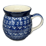 Mug, Belly Mug, 16 oz in "Wavy Blues" by Ceramika Artystyczna | A073-905X