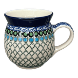 Mug, Belly Mug, 16 oz in "Mediterranean Waves" by Ceramika Artystyczna | A073-U72