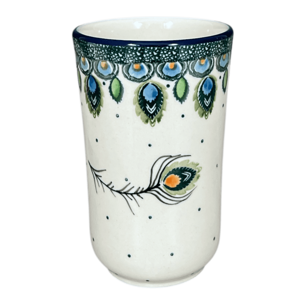 Tumbler, 12 oz in "Peacock Plume" by Ceramika Artystyczna | A076-2218X