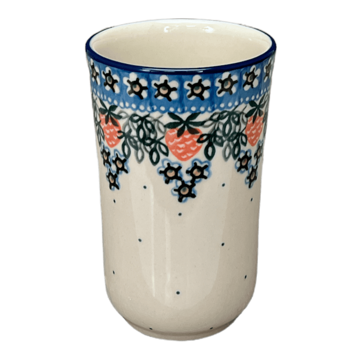 Tumbler, 12 oz in "Strawberry Patch" by Ceramika Artystyczna | A076-721X