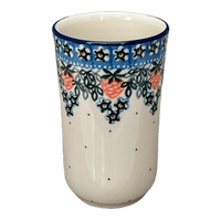 A picture of a Polish Pottery CA 12 oz. Tumbler (Strawberry Patch) | A076-721X as shown at PolishPotteryOutlet.com/products/12-oz-tumbler-strawberry-patch-a076-721x