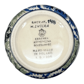Polish Pottery CA 12 oz. Tumbler (Blue Dahlia) | A076-U1473 Additional Image at PolishPotteryOutlet.com