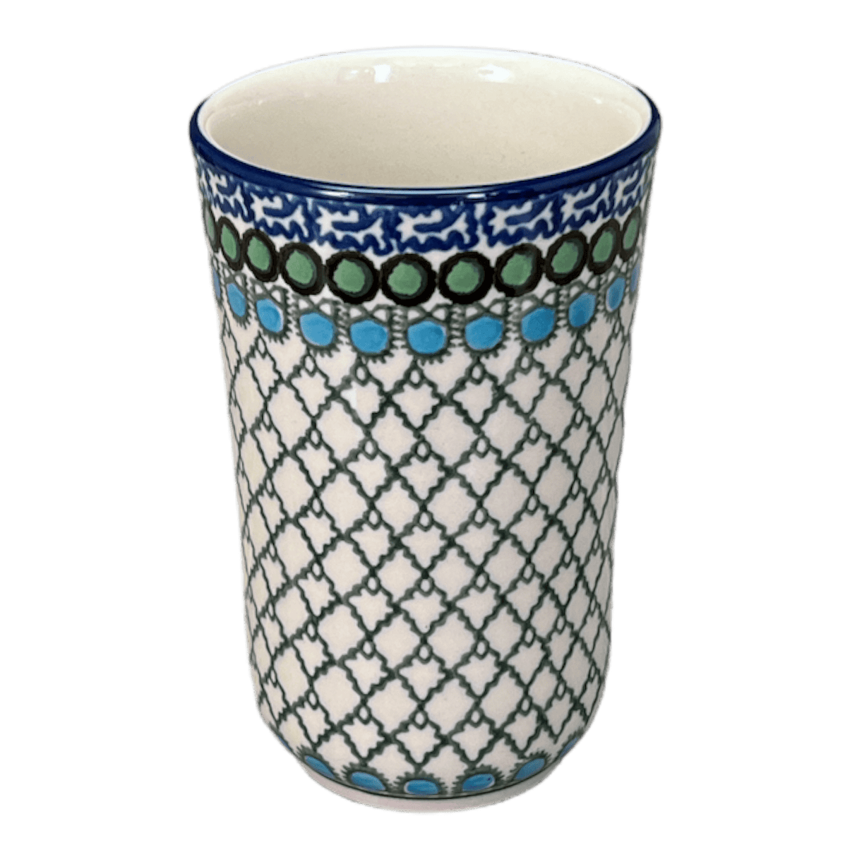 Tumbler, 12 oz in "Mediterranean Waves" by Ceramika Artystyczna | A076-U72