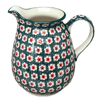 A picture of a Polish Pottery CA 32 oz. Pitcher (Riot Daffodils) | A078-1174Q as shown at PolishPotteryOutlet.com/products/32-oz-pitcher-riot-daffodils-a078-1174q