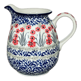 Pitcher, 32 oz in "Red Aster" by Ceramika Artystyczna | A078-1435X