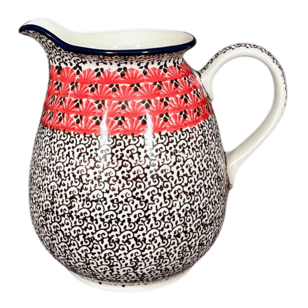 Pitcher, 32 oz in "Coral Fans" by Ceramika Artystyczna | A078-2199X