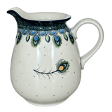 Pitcher, 32 oz in "Peacock Plume" by Ceramika Artystyczna | A078-2218X