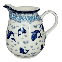 A picture of a Polish Pottery CA 32 oz. Pitcher (Koi Pond) | A078-2372X as shown at PolishPotteryOutlet.com/products/c-a-32-oz-pitcher-koi-pond-a078-2372x