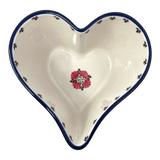 Bowl, Heart-Shaped, Deep, 6" in "Coral Fans" by Ceramika Artystyczna | A081-2199X