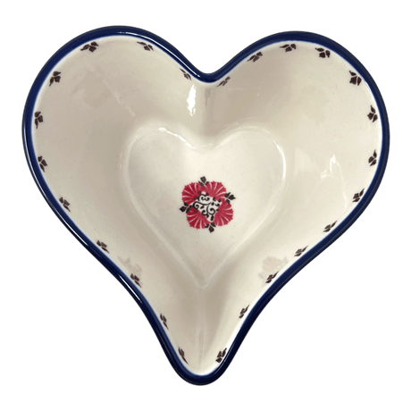 Bowl, Heart-Shaped, Deep, 6" in "Coral Fans" by Ceramika Artystyczna | A081-2199X