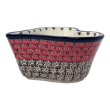 Bowl, Heart-Shaped, Deep, 6" in "Coral Fans" by Ceramika Artystyczna | A081-2199X