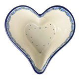 Bowl, Heart-Shaped, Deep, 6" in "Peacock Plume" by Ceramika Artystyczna | A081-2218x