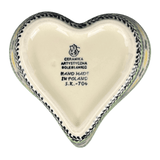 Bowl, Heart-Shaped, Deep, 6" in "Lemons and Leaves" by Ceramika Artystyczna | A081-2749X