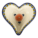 Bowl, Heart-Shaped, Deep, 6" in "Regal Roosters" by Ceramika Artystyczna | A081-U2617