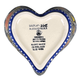 Bowl, Heart-Shaped, Deep, 6" in "Regal Roosters" by Ceramika Artystyczna | A081-U2617