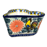 Bowl, Heart-Shaped, Deep, 6" in "Regal Roosters" by Ceramika Artystyczna | A081-U2617