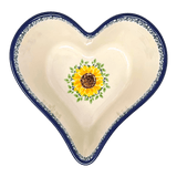 Bowl, Heart-Shaped, Deep, 6" in "Sunflowers" by Ceramika Artystyczna | A081-U4739