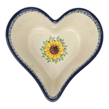 Bowl, Heart-Shaped, Deep, 6" in "Sunflowers" by Ceramika Artystyczna | A081-U4739