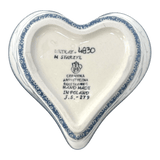 Bowl, Heart-Shaped, Deep, 6" in "Bullfinch on Blue" by Ceramika Artystyczna | A081-U4830