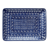 Tray, 9.5" x 7" in "Wavy Blues" by Ceramika Artystyczna | A111-905X