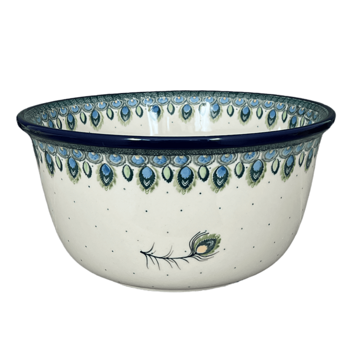 Bowl, Round, Deep, 10.5" in "Peacock Plume" by Ceramika Artystyczna | A113-2218X