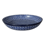 Bowl, Round, Shallow, 12.75" Wide in "Wavy Blues" by Ceramika Artystyczna | A115-905X