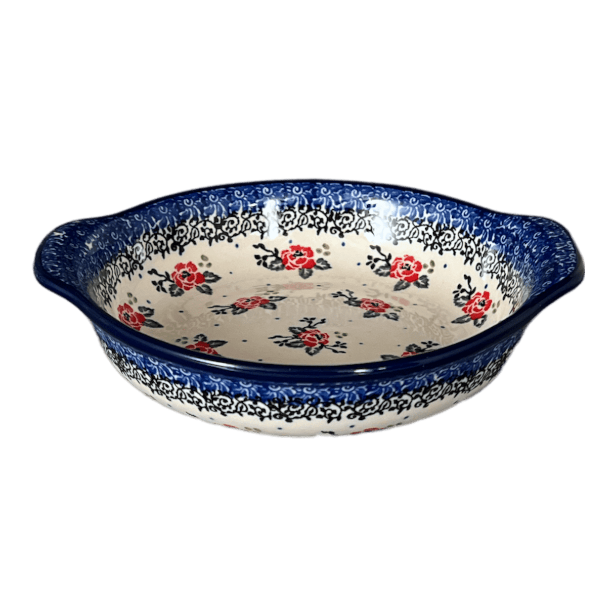 Casserole, Round, Small, 6.5" x 7.25" in "Wild Rose" by Ceramika Artystyczna | A142-1525X