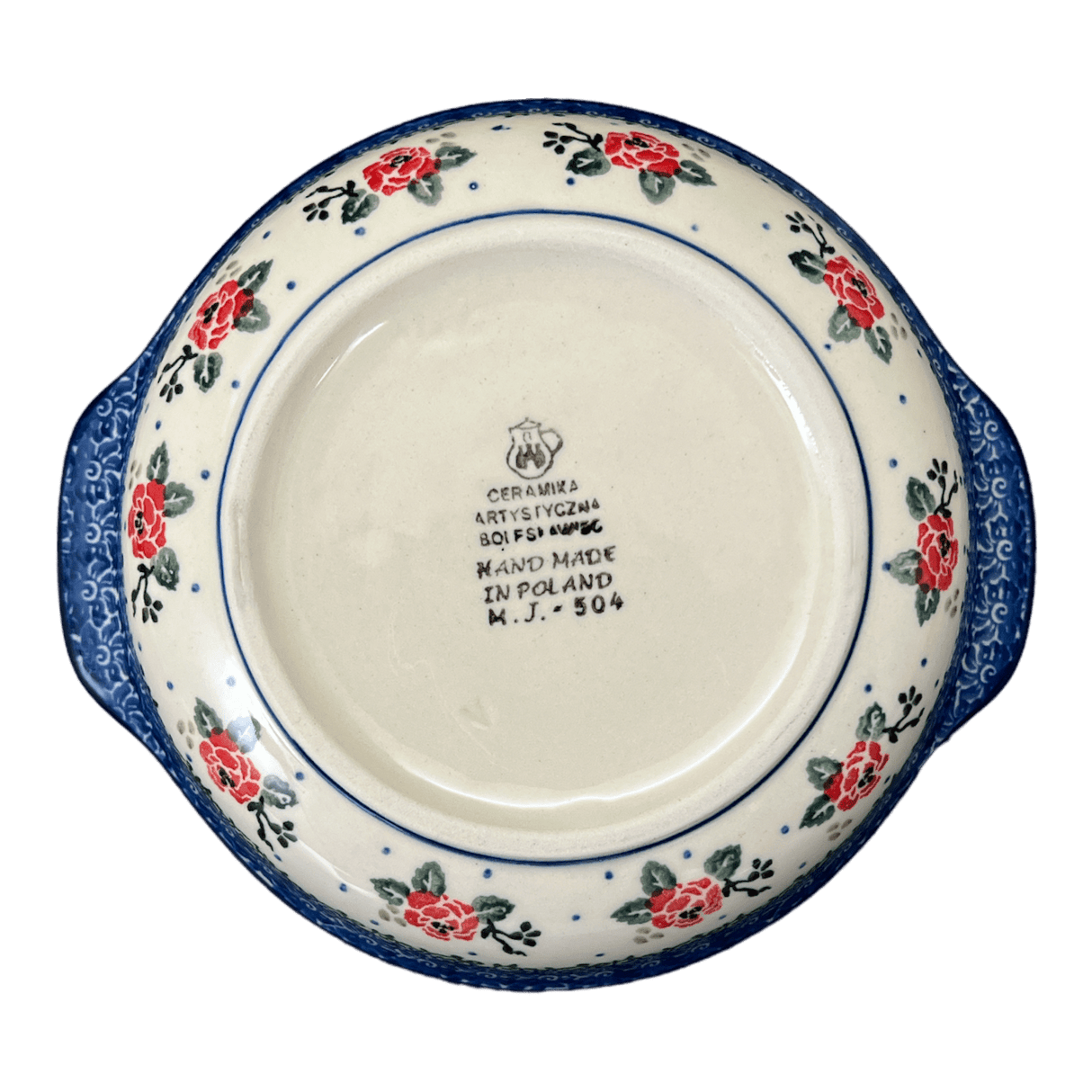 Casserole, Round, Small, 6.5" x 7.25" in "Wild Rose" by Ceramika Artystyczna | A142-1525X