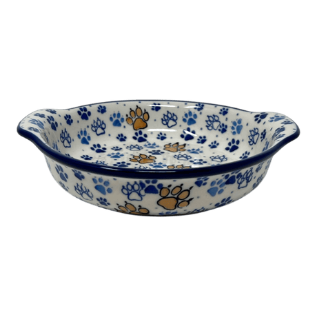 Casserole, Round, Small, 6.5" x 7.25" in "Paw Prints" by Ceramika Artystyczna | A142-1770X