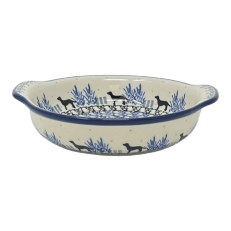 Casserole, Round, Small, 6.5" x 7.25" in "Labrador Loop" by Ceramika Artystyczna | A142-2862X