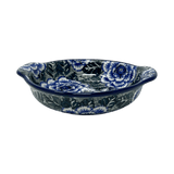 Casserole, Round, Small, 6.5" x 7.25" in "Blue Dahlia" by Ceramika Artystyczna | A142-U1473