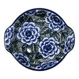 Casserole, Round, Small, 6.5" x 7.25" in "Blue Dahlia" by Ceramika Artystyczna | A142-U1473